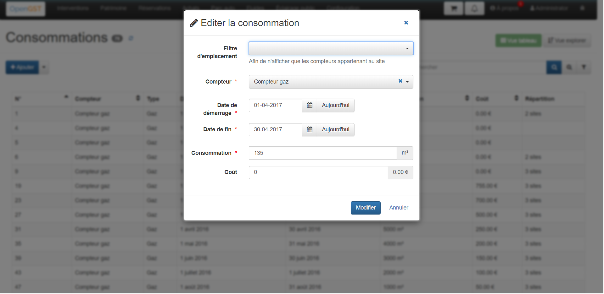 Logiciel gestion des fluides